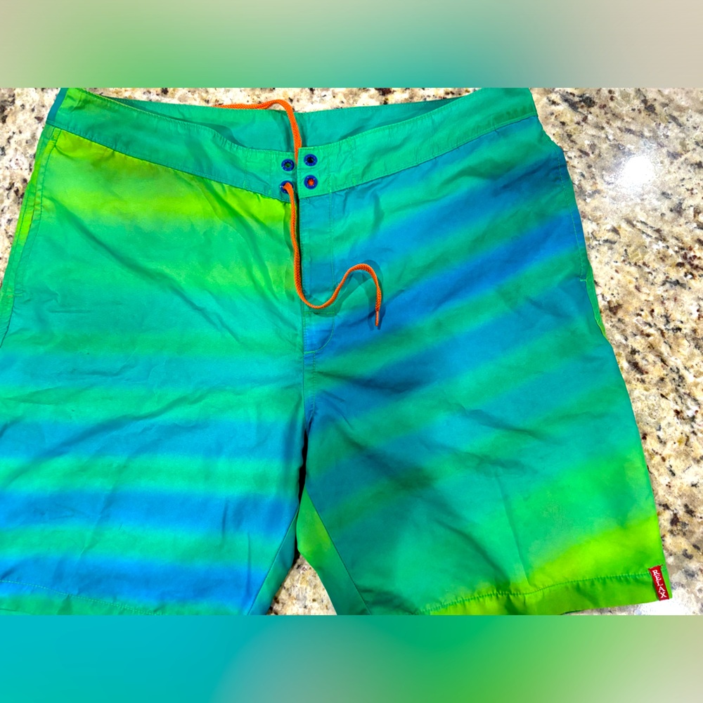 Tommy Bahama Green and Blue Gradient Men's Swim Trunks